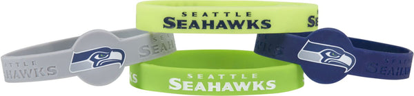 WHOLESALE SEATTLE SEAHAWKS SILICONE BRACELETS (4-PACK)