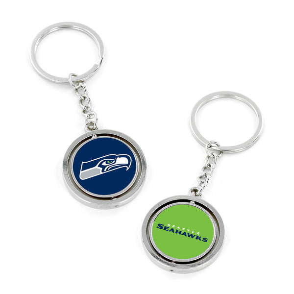 WHOLESALE SEATTLE SEAHAWKS (LOGO/WORDMARK) SPINNING KEYCHAIN