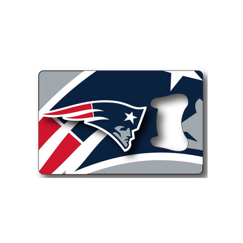 WHOLESALE NEW ENGLAND PATRIOTS CREDIT CARD BOTTLE OPENER MAGNET