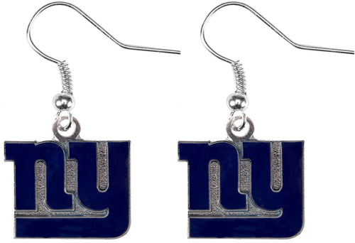 NEW YORK GIANTS LOGO DANGLER EARRINGS