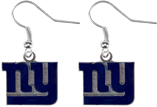 NEW YORK GIANTS LOGO DANGLER EARRINGS