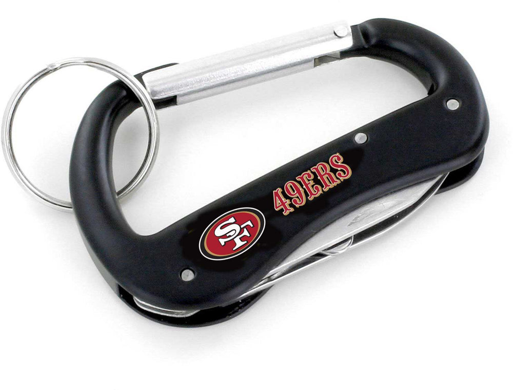 WHOLESALE SAN FRANCISCO 49ERS CARABINER MULTI TOOL KEYCHAIN (SP)