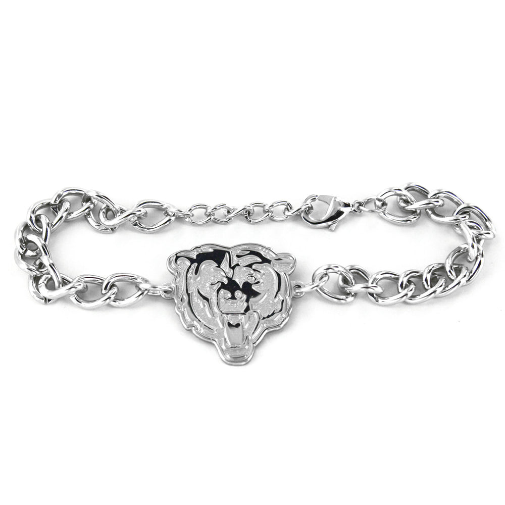 WHOLESALE CHICAGO BEARS CHAIN LINK LOGO BRACELET