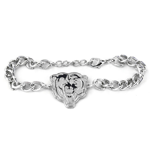 WHOLESALE CHICAGO BEARS CHAIN LINK LOGO BRACELET
