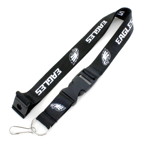 WHOLESALE PHILADELPHIA EAGLES (BLACK & WHITE) TEAM LANYARD