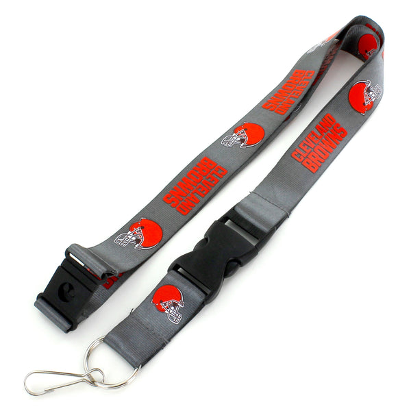 WHOLESALE CLEVELAND BROWNS (CHARCOAL) TEAM LANYARD