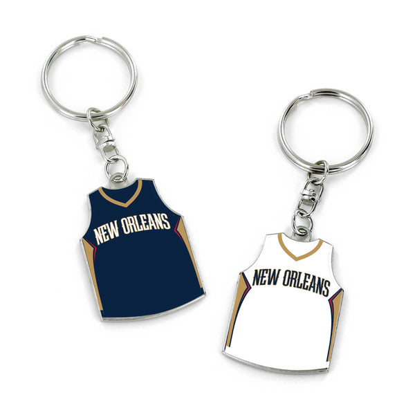 WHOLESALE NEW ORLEANS PELICANS REVERSIBLE HOME/AWAY JERSEY KEYCHAIN