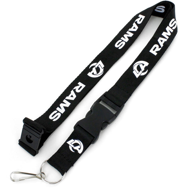 WHOLESALE LOS ANGELES RAMS (BLACK & WHITE) TEAM LANYARD