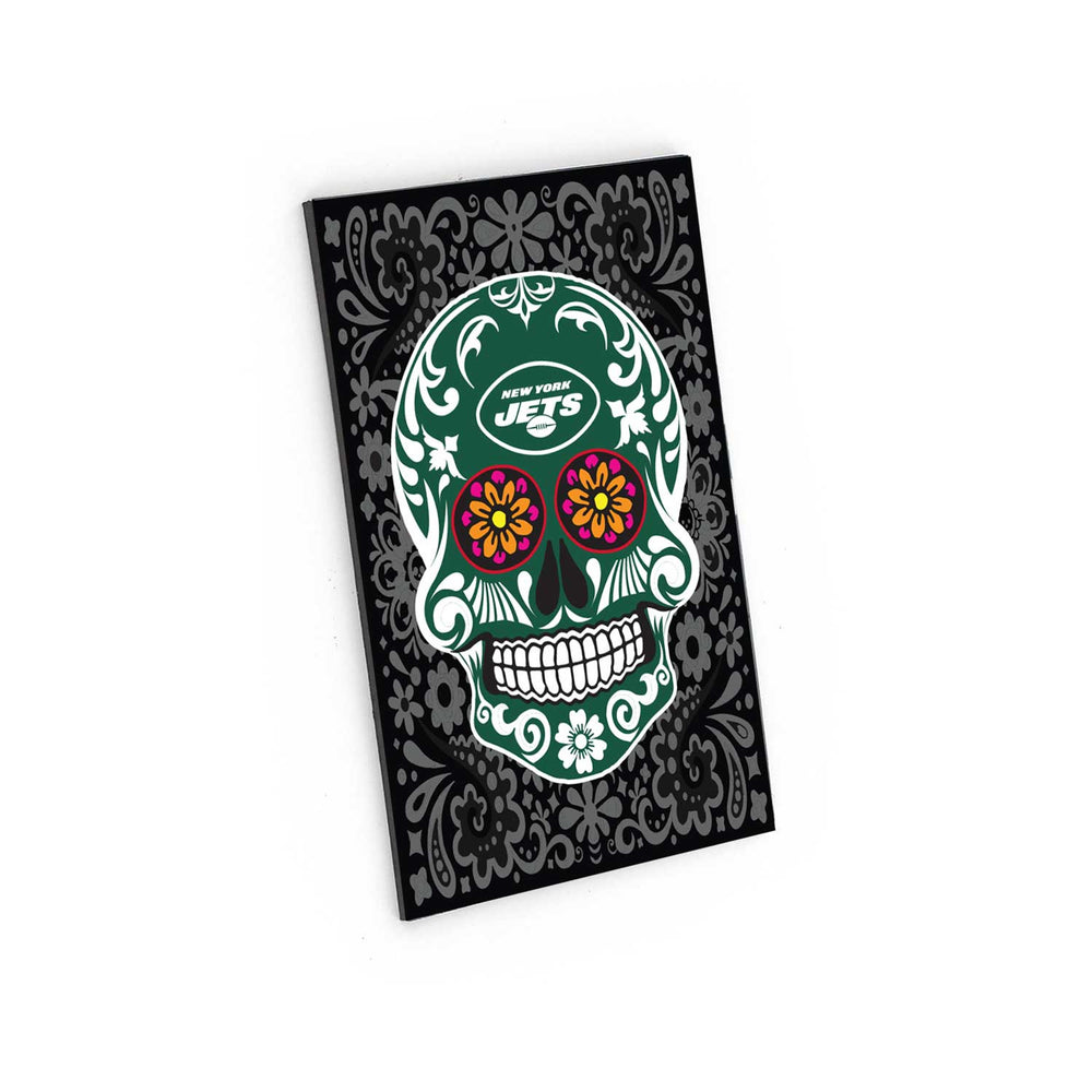 WHOLESALE NEW YORK JETS SUGAR SKULL PATTERN MAGNET