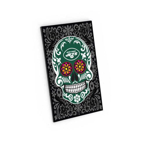 WHOLESALE NEW YORK JETS SUGAR SKULL PATTERN MAGNET