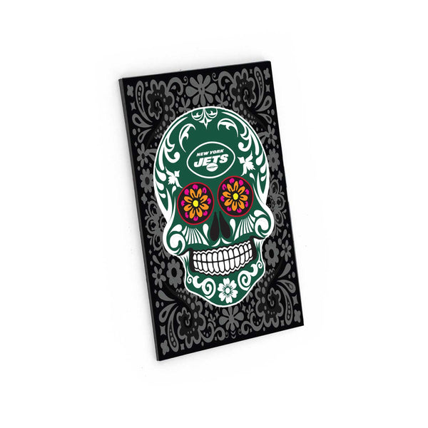 WHOLESALE NEW YORK JETS SUGAR SKULL PATTERN MAGNET