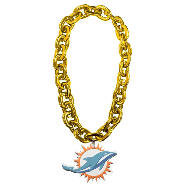WHOLESALE MIAMI DOLPHINS (GOLD) FAN CHAIN