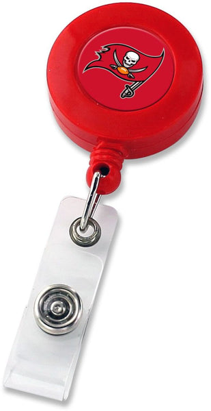 WHOLESALE TAMPA BAY BUCCANEERS (RED) BADGE REEL (NE)