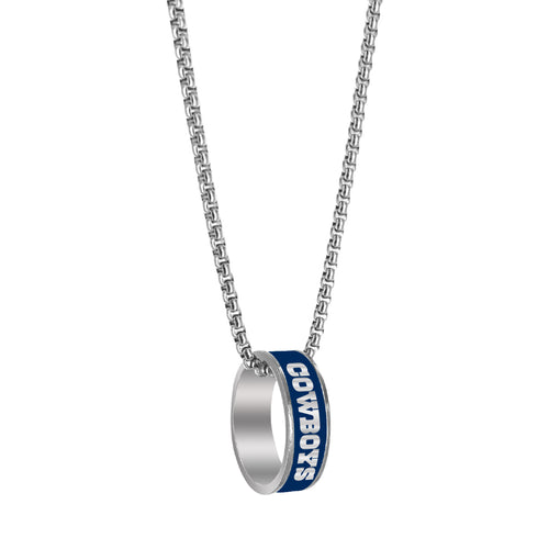 WHOLESALE DALLAS COWBOYS (SILVER) FASHION RING PENDANT NECKLACE