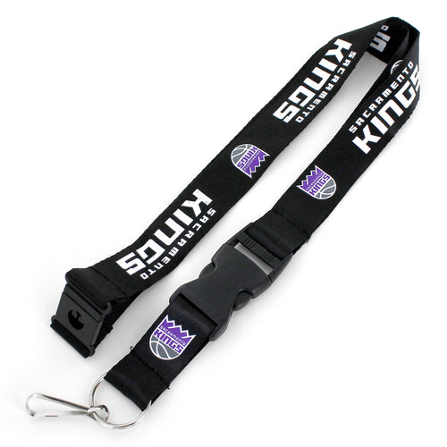 WHOLESALE SACRAMENTO KINGS (BLACK) TEAM LANYARD