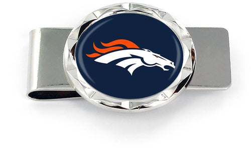DENVER BRONCOS DIAMOND CUT MONEY CLIP