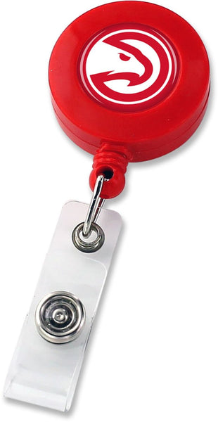 WHOLESALE ATLANTA HAWKS RETRACTABLE BADGE HOLDER RED (NE)