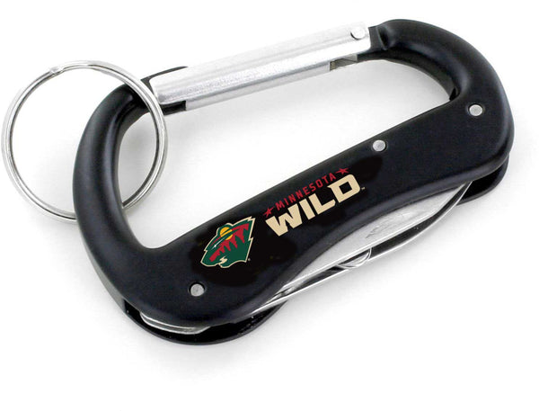 WHOLESALE MINNESOTA WILD CARABINER MULTI TOOL KEYCHAIN (SP)