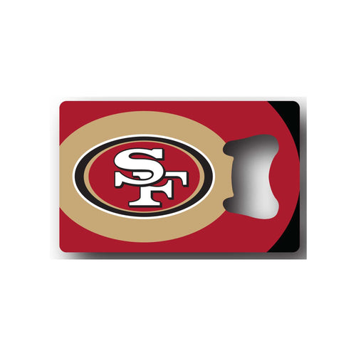 WHOLESALE SAN FRANCISCO 49ERS CREDIT CARD BOTTLE OPENER MAGNET