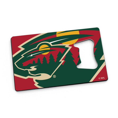 WHOLESALE MINNESOTA WILD CREDIT CARD BOTTLE OPENER MAGNET