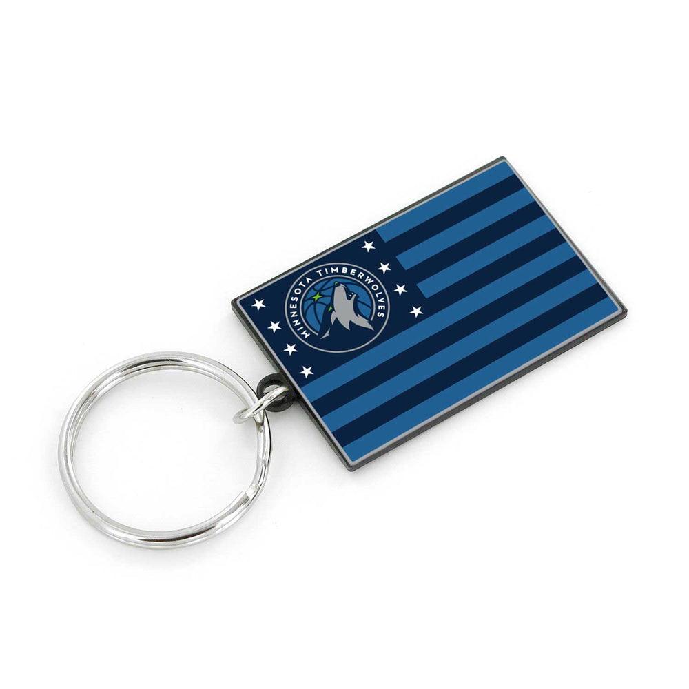 WHOLESALE MINNESOTA TIMBERWOLVES AMERICANA FLAG KEYCHAIN