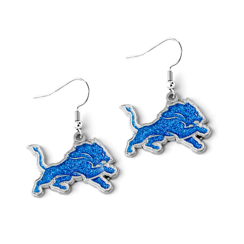 WHOLESALE DETROIT LIONS GLITTER DAZZLE EARRINGS