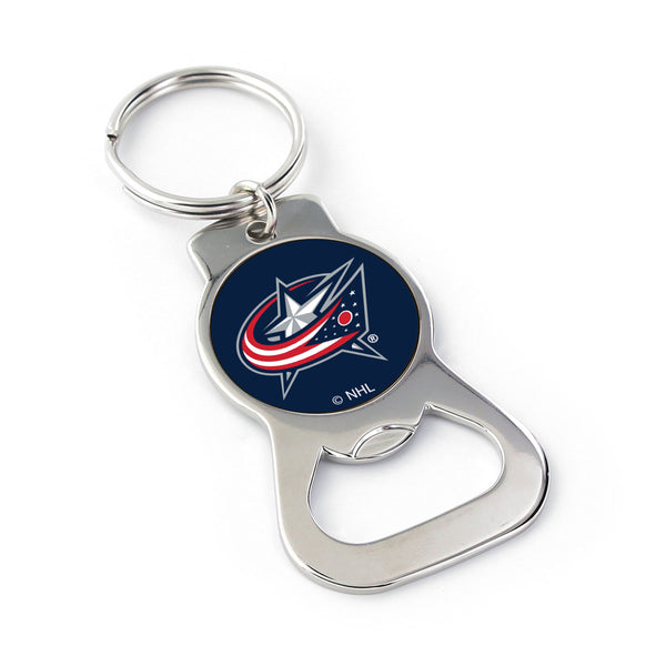 WHOLESALE COLUMBUS BLUE JACKETS BOTTLE OPENER KEYCHAIN PRIM. LOGO