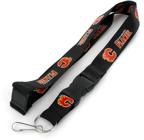 WHOLESALE CALGARY FLAMES (BLACK) TEAM LANYARD
