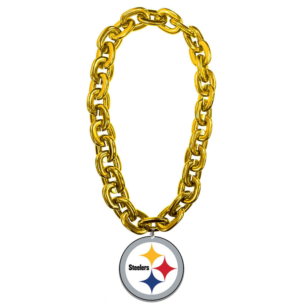 WHOLESALE PITTSBURGH STEELERS PRINTED ROUND LOGO (GOLD) FAN CHAIN