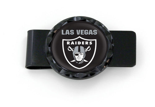 WHOLESALE LAS VEGAS RAIDERS "LV" (BLACK) DIAMOND CUT MONEY CLIP