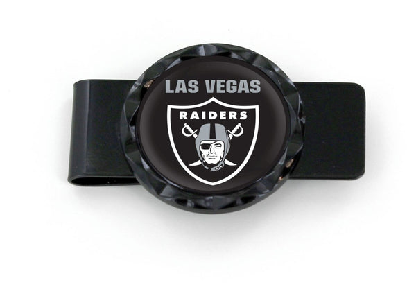 WHOLESALE LAS VEGAS RAIDERS "LV" (BLACK) DIAMOND CUT MONEY CLIP