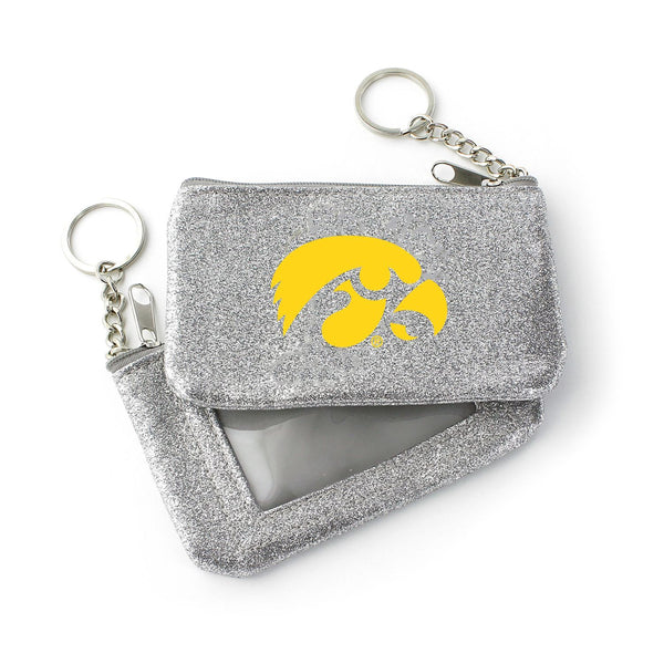 WHOLESALE IOWA (SILVER) SPARKLE COIN PURSE (OC)