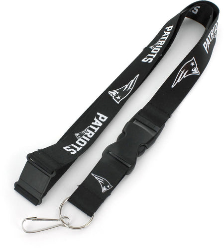 WHOLESALE NEW ENGLAND PATRIOTS (BLACK & WHITE) TEAM LANYARD
