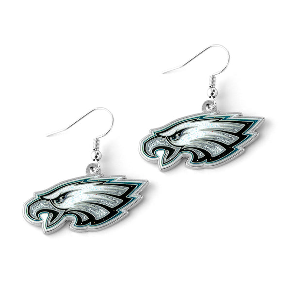 WHOLESALE PHILADELPHIA EAGLES GLITTER DAZZLE EARRINGS