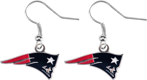 WHOLESALE NEW ENGLAND PATRIOTS LOGO DANGLER EARRINGS