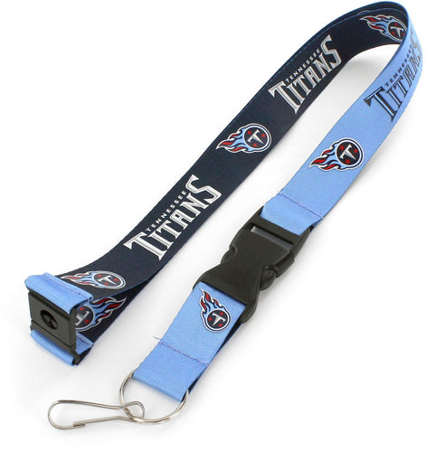 WHOLESALE TENNESSEE TITANS (NAVY/LIGHT BLUE) REVERSIBLE LANYARD