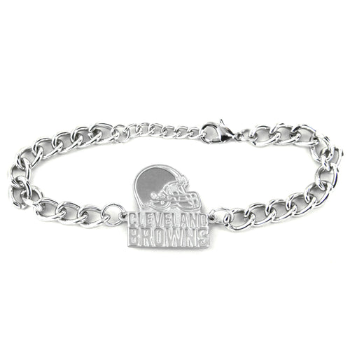 WHOLESALE CLEVELAND BROWNS CHAIN LINK LOGO BRACELET