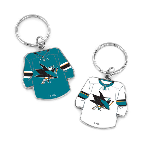 WHOLESALE SAN JOSE SHARKS REVERSIBLE HOME/AWAY JERSEY KEYCHAIN
