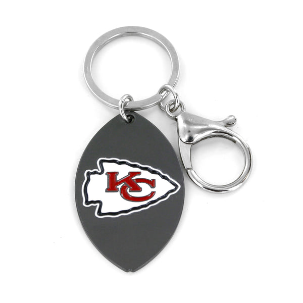 WHOLESALE KANSAS CITY CHIEFS MATTE FINISH FOOTBALL KEYCHAIN