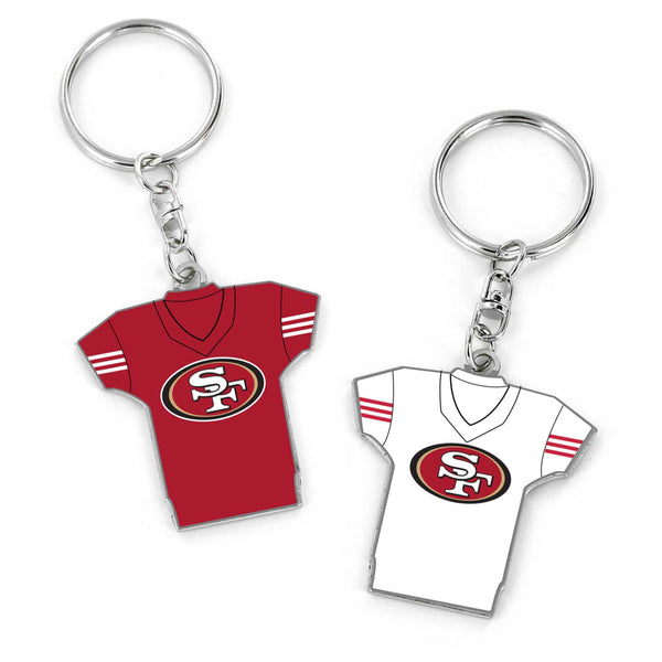 WHOLESALE SAN FRANCISCO 49ERS REVERSIBLE HOME/AWAY JERSEY KEYCHAIN