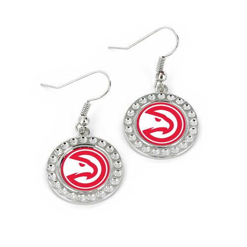 WHOLESALE ATLANTA HAWKS DIMPLE EARRINGS (FJ-1080)