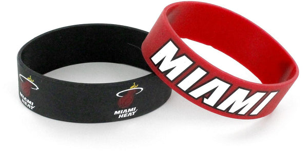 WHOLESALE MIAMI HEAT WIDE BRACELETS (2-PACK)