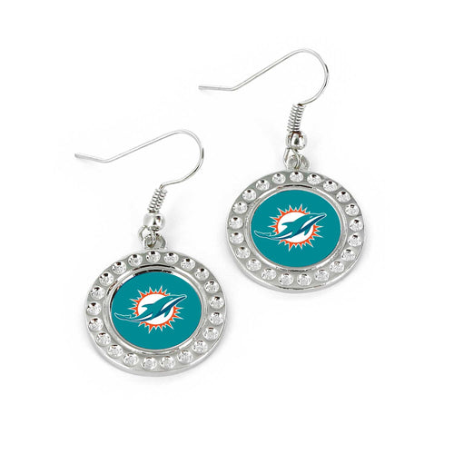 WHOLESALE MIAMI DOLPHINS DIMPLE EARRINGS (FJ-1080)