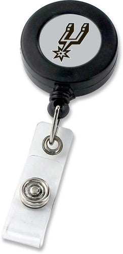 WHOLESALE SAN ANTONIO SPURS (BLACK) RETRACTABLE BADGE HOLDER  (NE)
