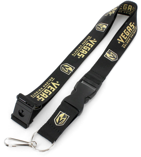 WHOLESALE LAS VEGAS GOLDEN KNIGHTS (BLACK) TEAM LANYARD