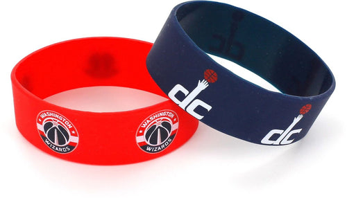 WHOLESALE WASHINGTON WIZARDS WIDE BRACELETS (2-PACK)