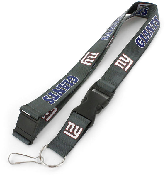 WHOLESALE NEW YORK GIANTS (CHARCOAL) TEAM LANYARD