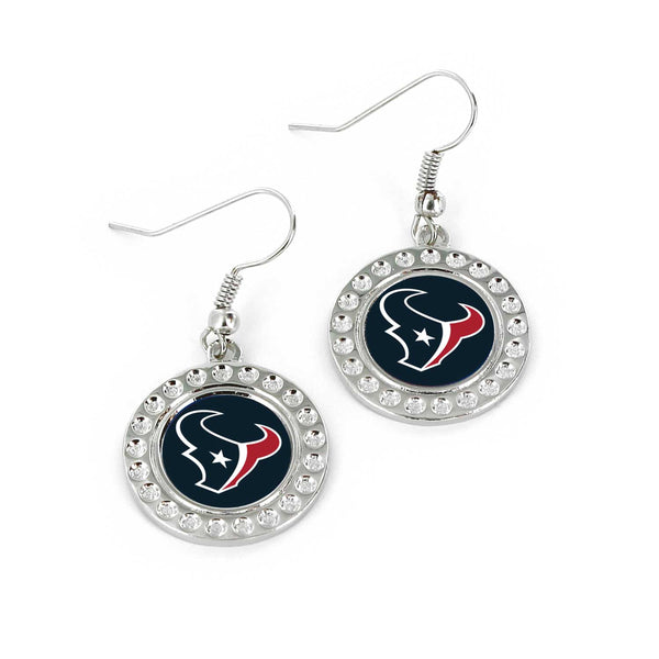 HOUSTON TEXANS DIMPLE EARRINGS (FJ-1080)