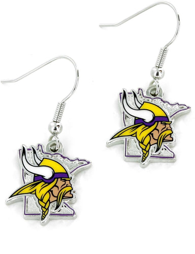 WHOLESALE MINNESOTA VIKINGS - STATE DESIGN EARRINGS