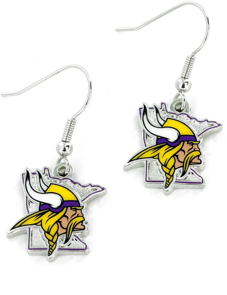 WHOLESALE MINNESOTA VIKINGS - STATE DESIGN EARRINGS
